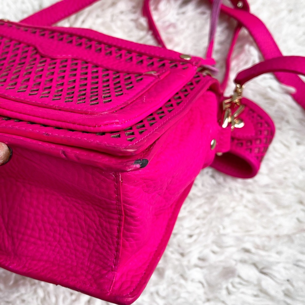 Rebecca Minkoff Perforated Hot Pink Magenta Shoulder bag - Picture 11 of 17